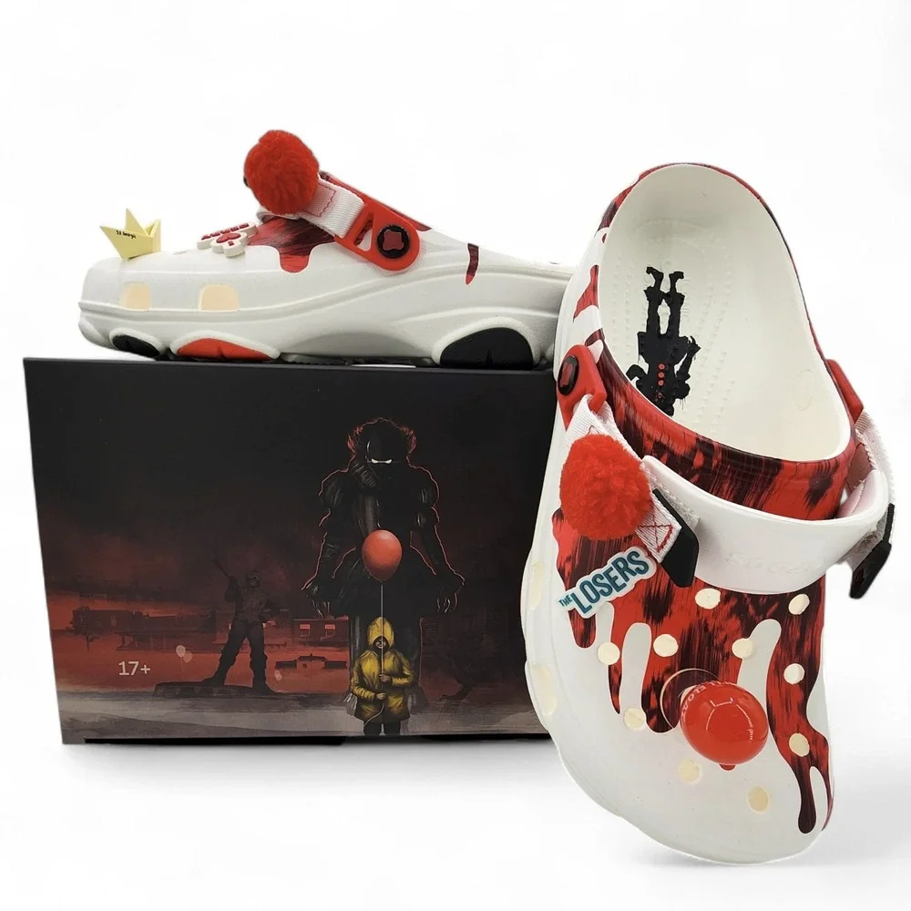 Crocs IT Movie All-Terrain Clog Horror Pack Pennywise Mens 9‎ /Womens 11 NEW